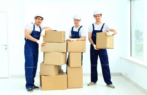 Well-packed boxes and furniture in a Leytonstone storage unit