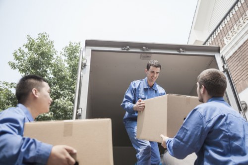 Student belongings packed for a small removal in Leytonstone