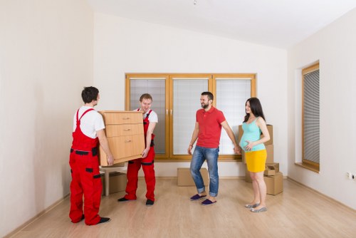Packing and organizing belongings for a flat move in Leytonstone